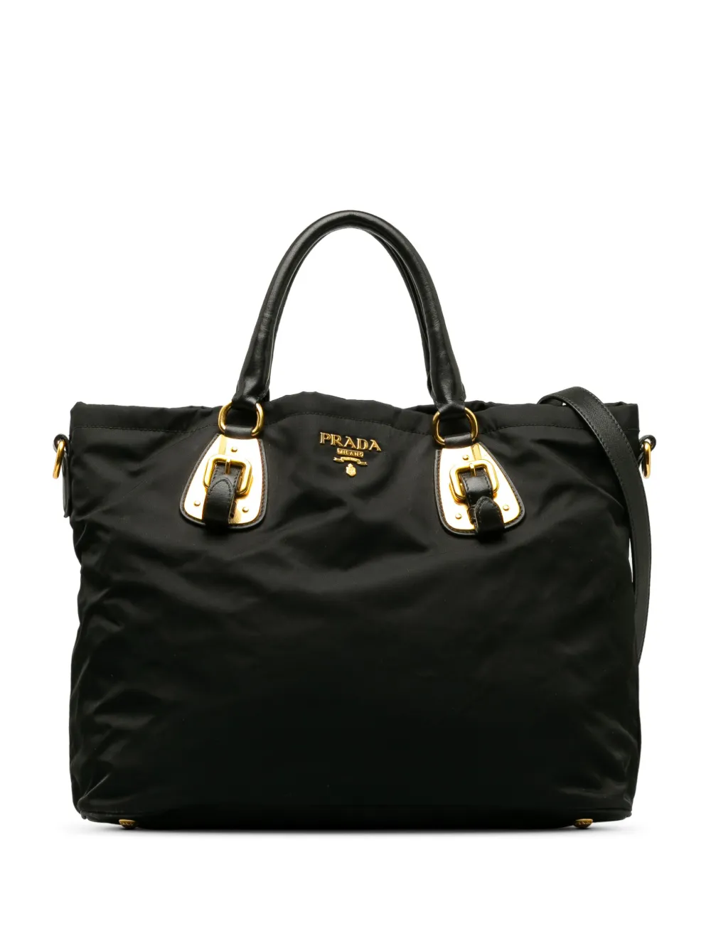 Pre-owned Prada 2010-2023 Tessuto Two-way Bag In Black