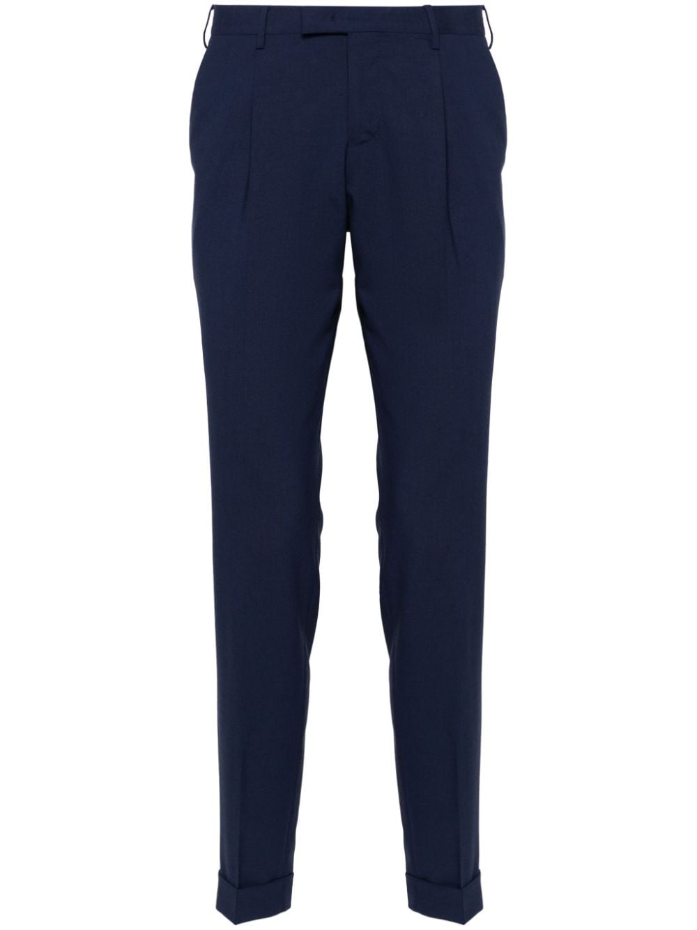 Pt Torino Mid-rise Tailored Trousers In Blue