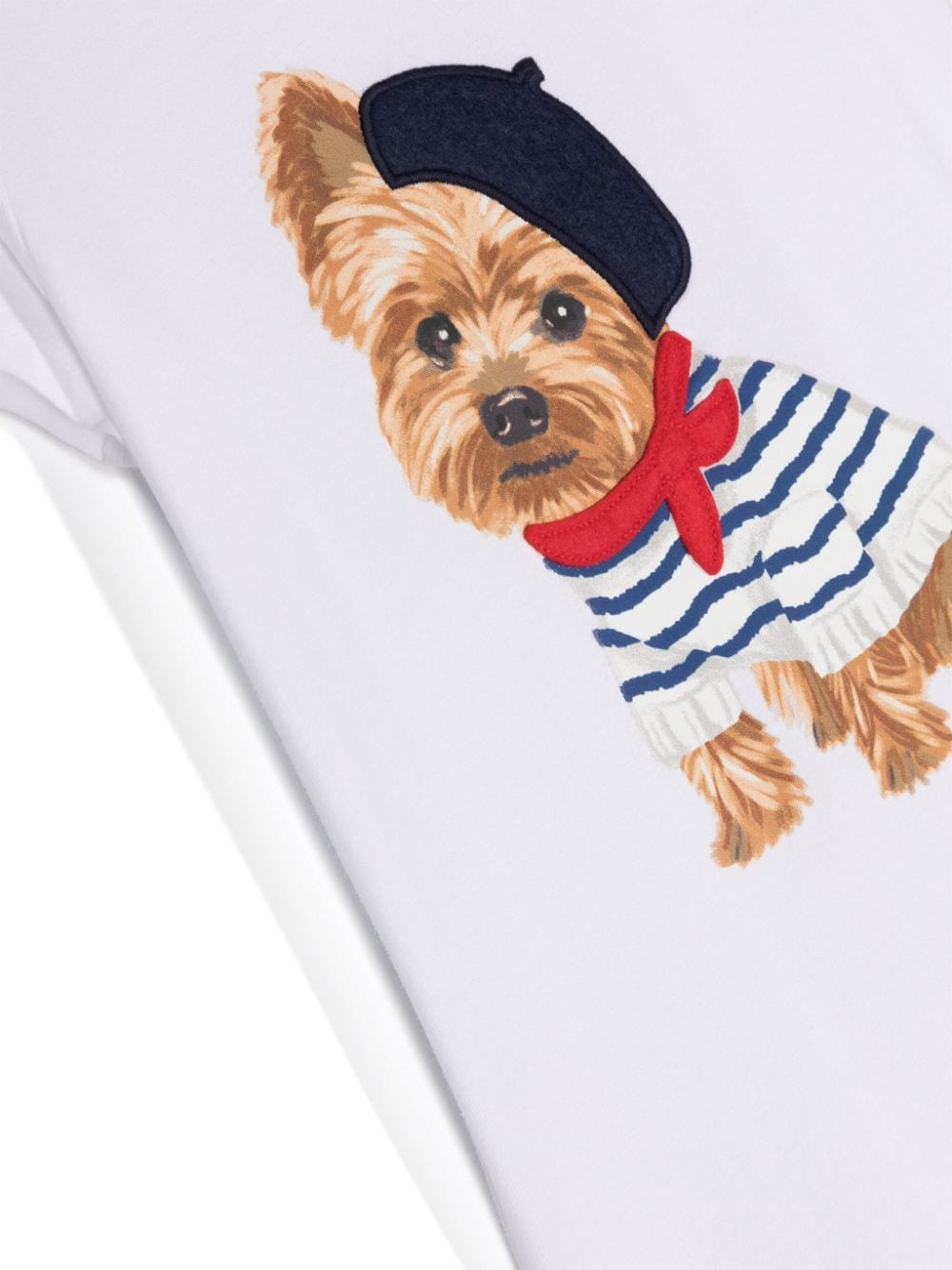Shop Ralph Lauren Dog-print Cotton T-shirt In White