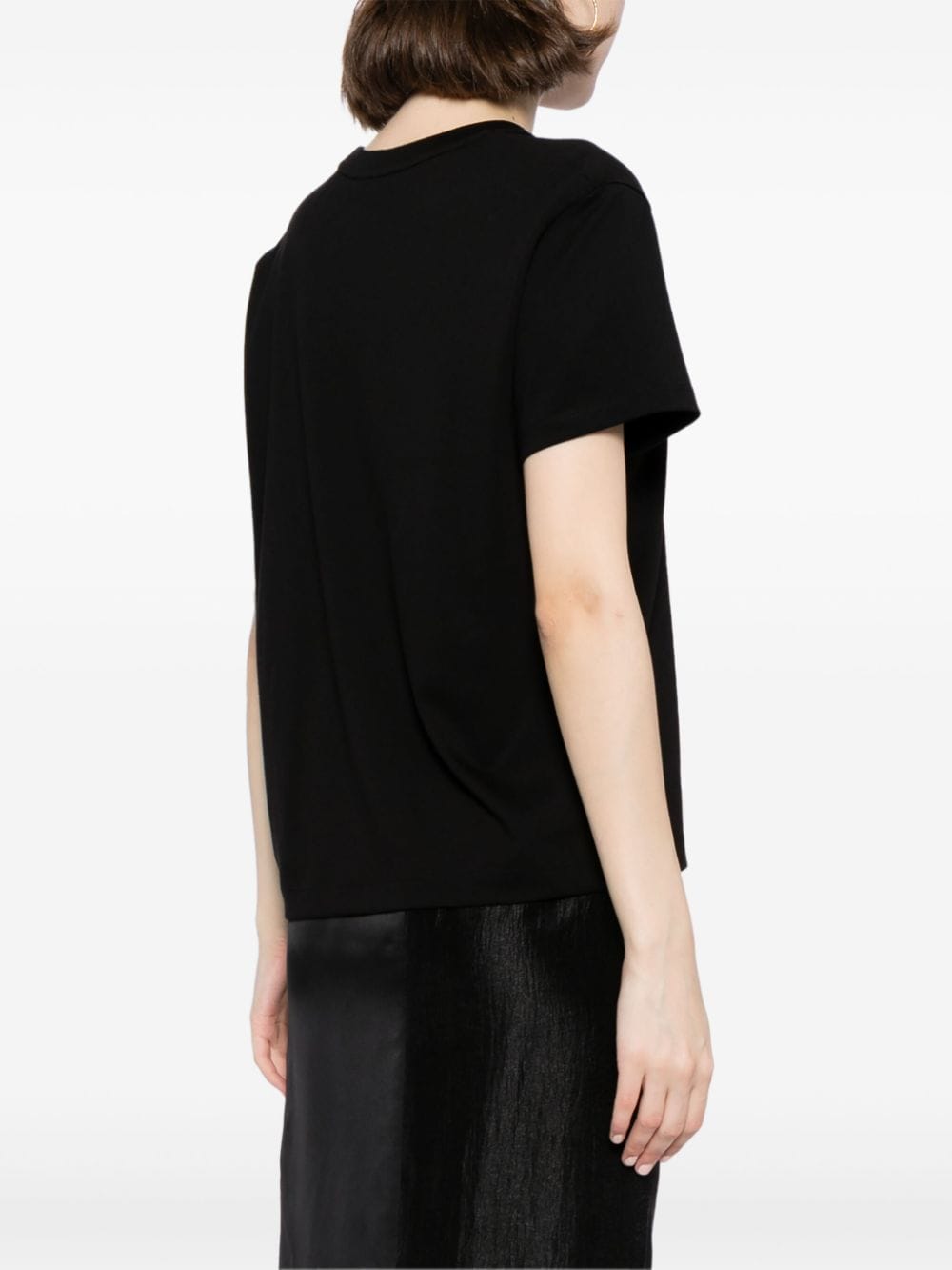 Shop Vince Crew-neck Cotton T-shirt In Black