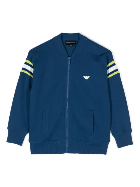 Emporio Armani Kids Jaqueta de algodão com logo