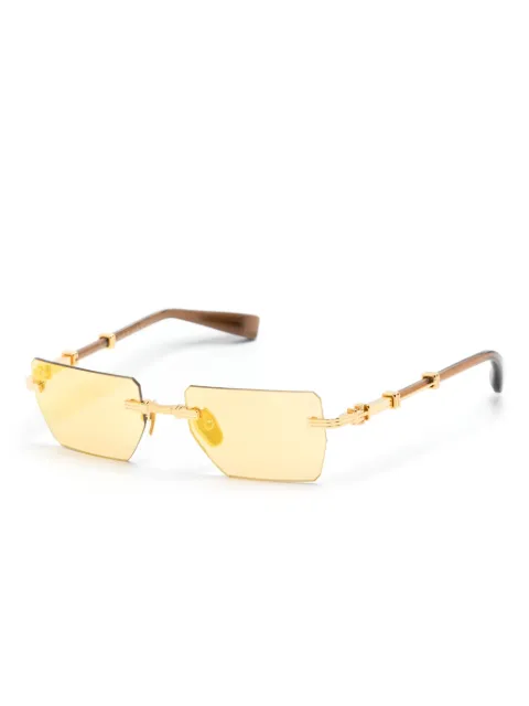 Balmain Eyewear Pierre geometric-frame sunglasses BPS150 - 1
