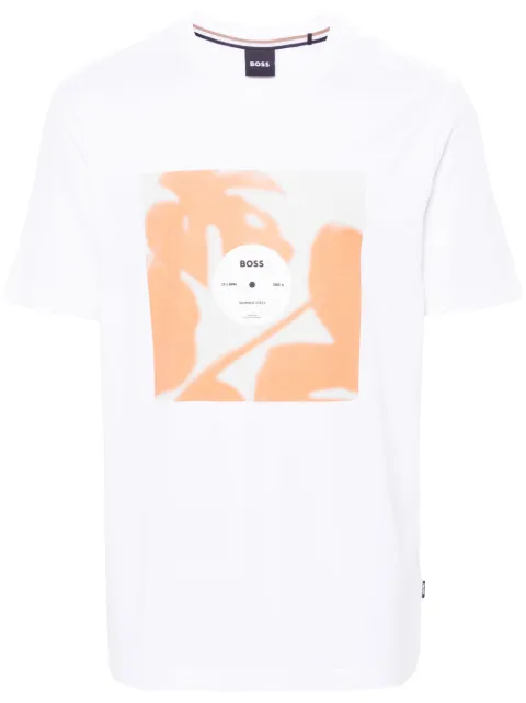 BOSS logo-print cotton T-shirt