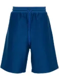 Moncler logo-embossed track shorts - Blue