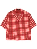 JOSEPH short-sleeve gingham-print shirt - Red