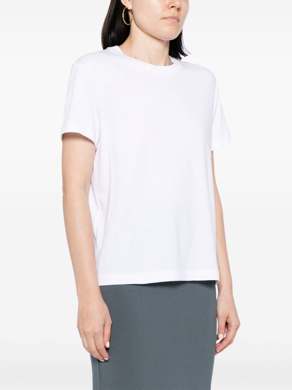 Shop Vince Crew-neck Cotton T-shirt In White