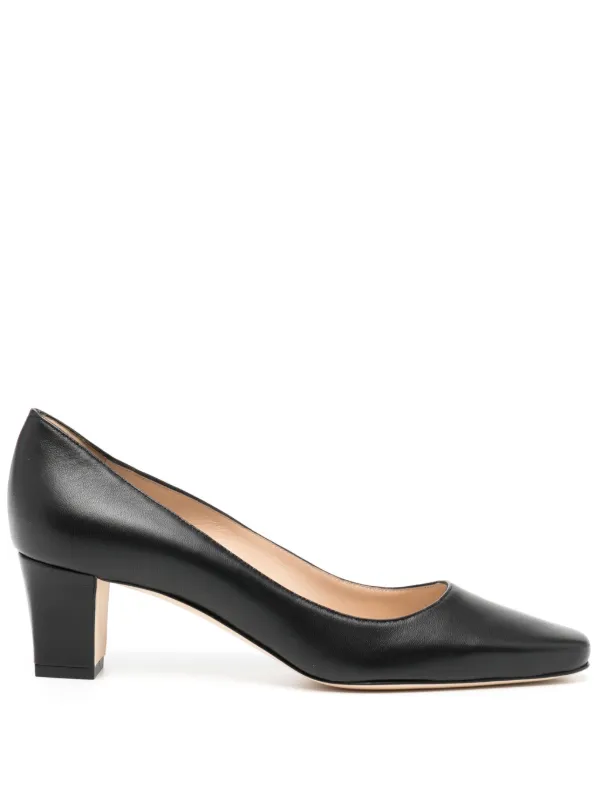 Manolo Blahnik Okkatopla 50mm Leather Pumps | Black | FARFETCH