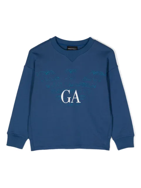 Emporio Armani Kids logo-print cotton sweatshirt