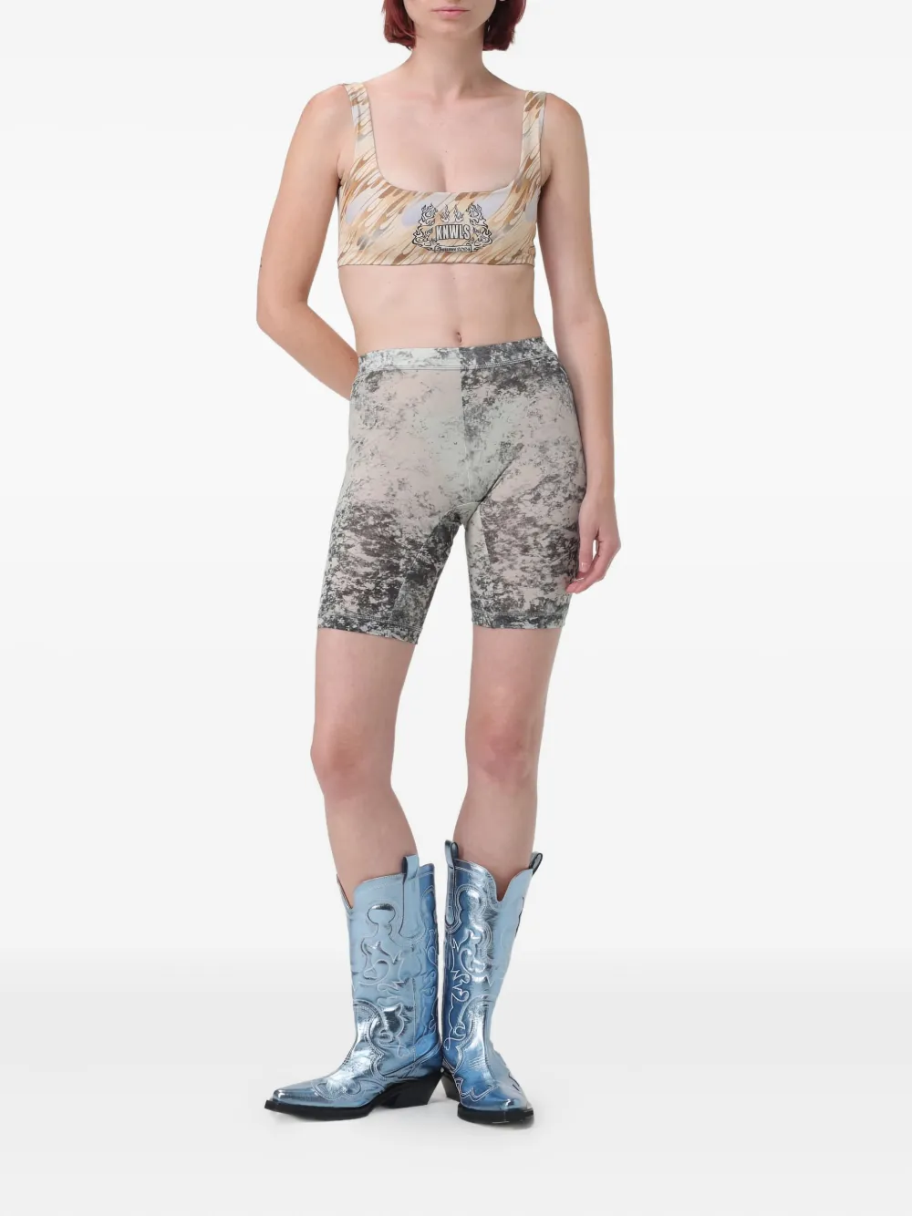  Knwls Bermudas Estampadas - Gris 