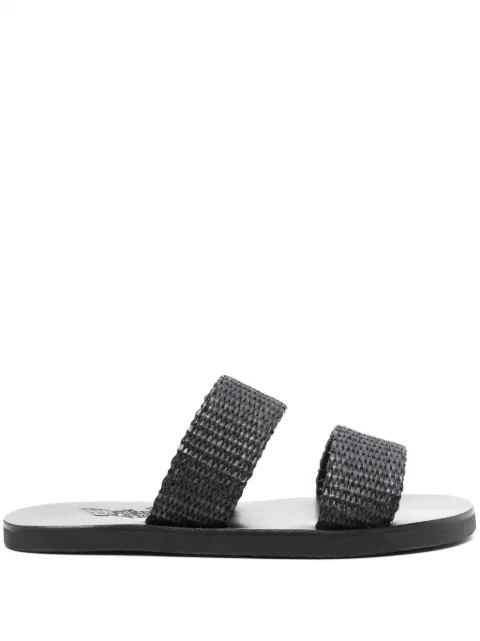 Ancient Greek Sandals Zeus straw slides