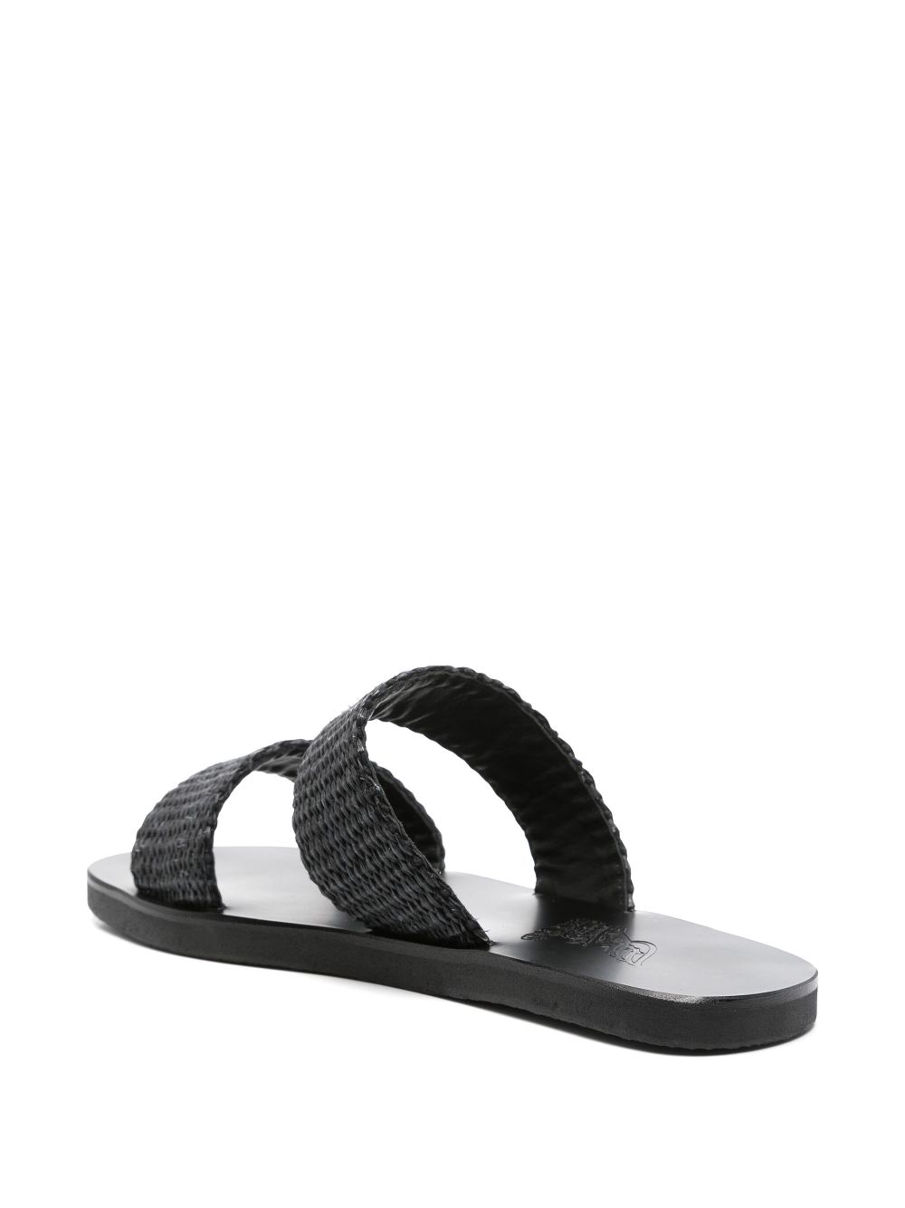 Ancient Greek Sandals Zeus rieten slippers Zwart