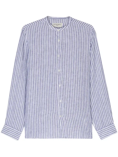 Officine Generale striped linen blend shirt 