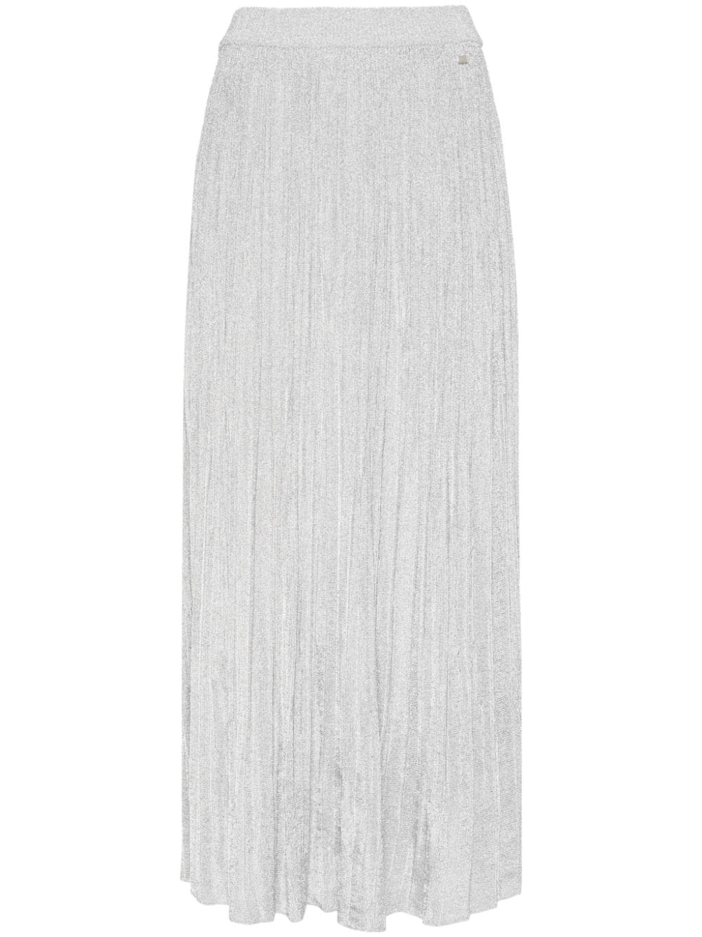 Herno lamé plissé midi skirt - Argento