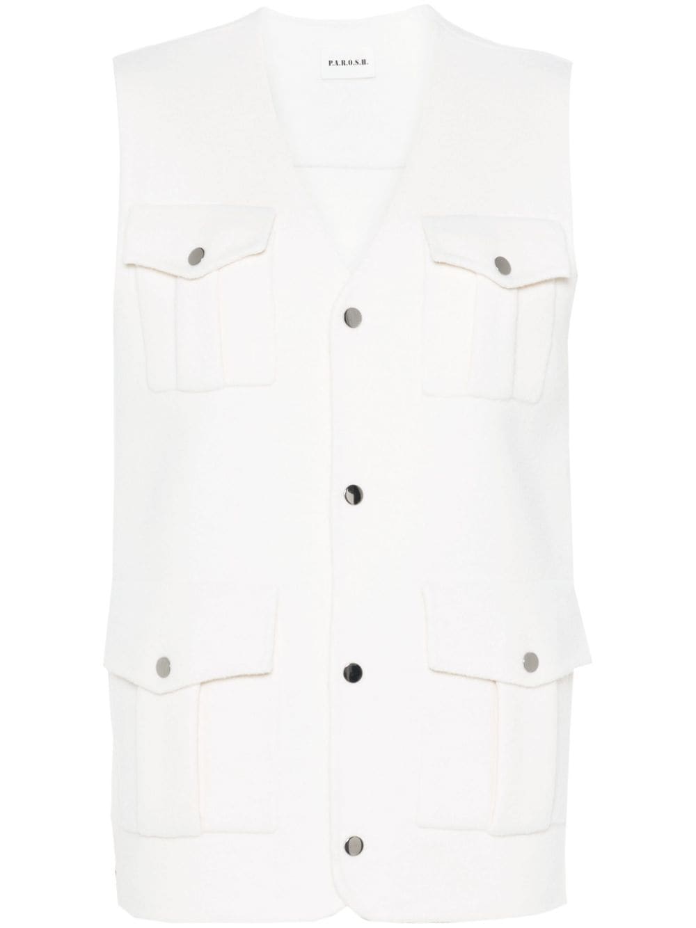 P.a.r.o.s.h V-neck Wool Gilet In White