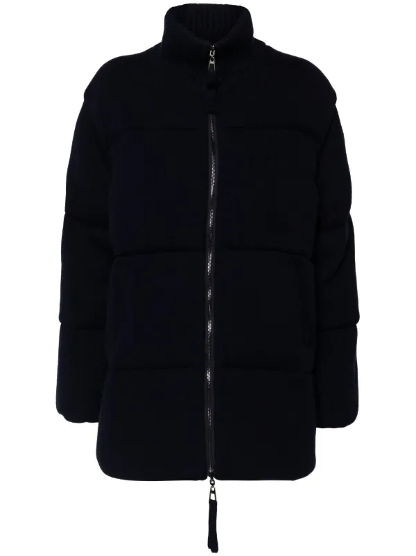 Wool puffer coat top