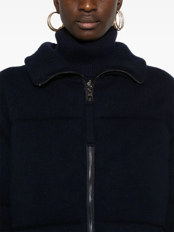 Wool Puffer Coat Blue FARFETCH TR