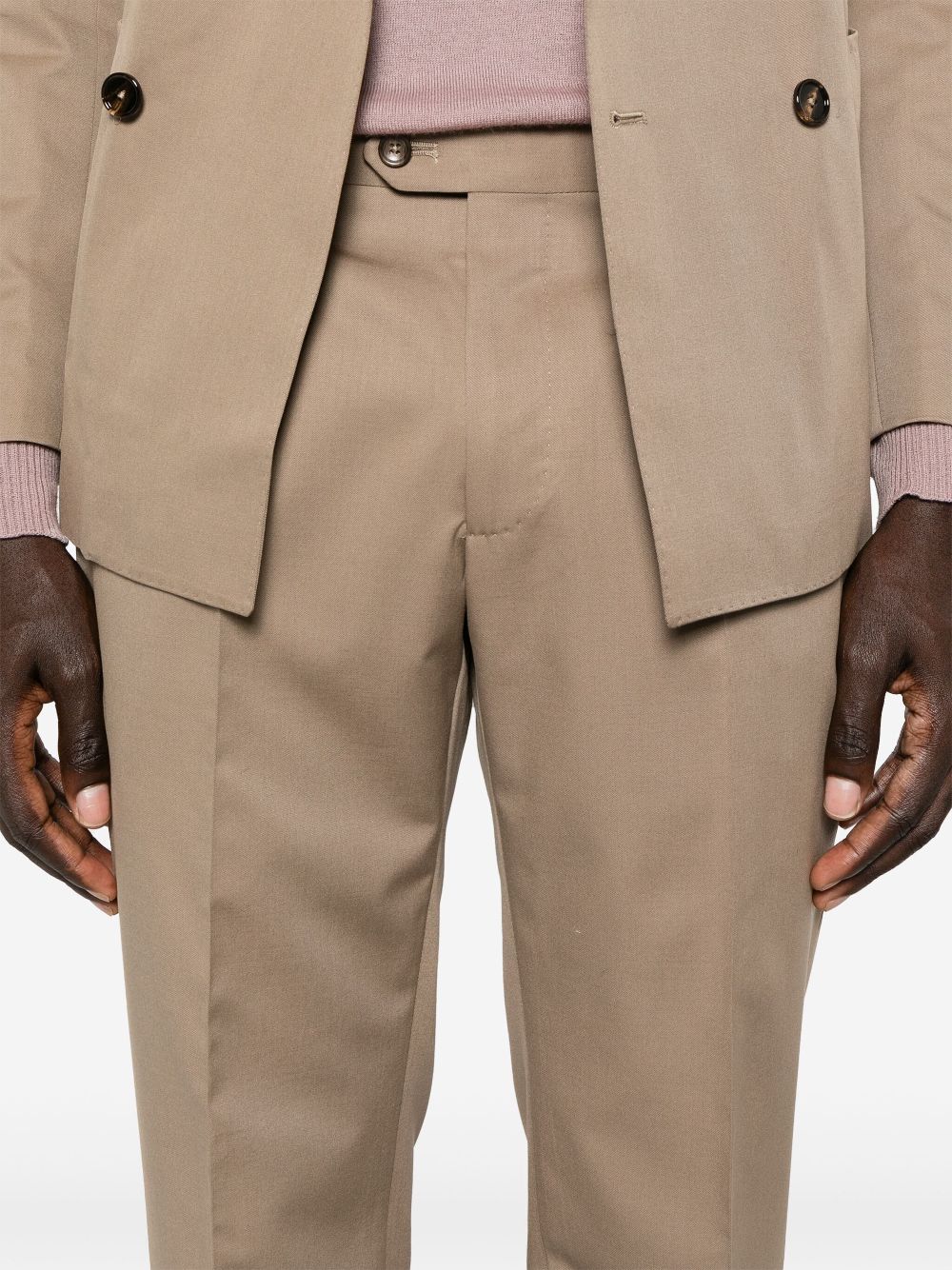 Tagliatore double-breasted cotton blend suit Men