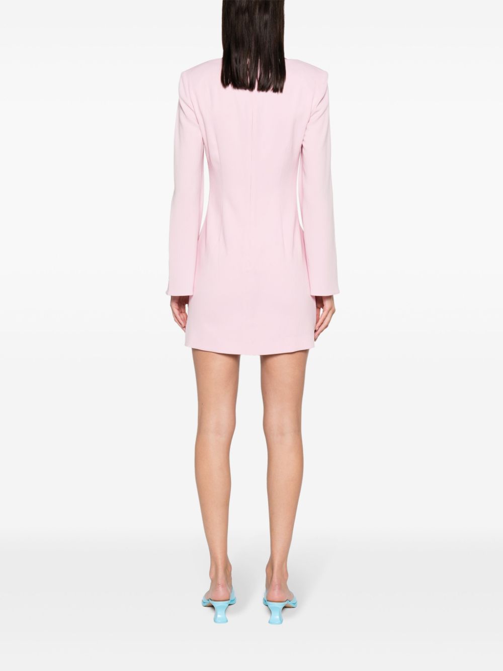 Shop Roland Mouret Scoop-neck Cady Minidress In Pink