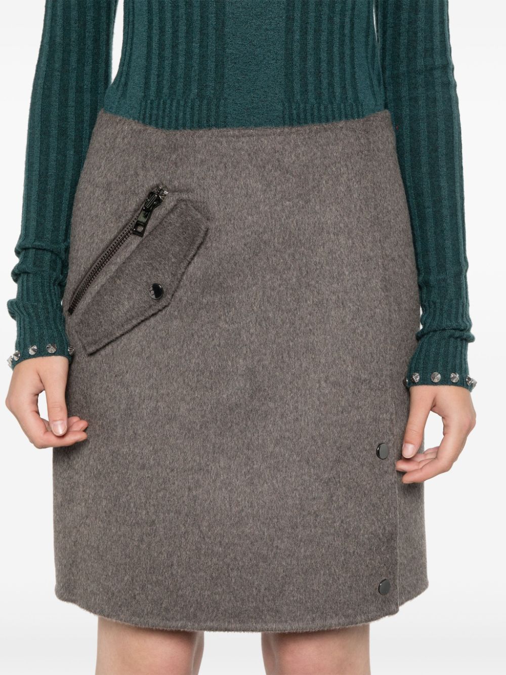 P.A.R.O.S.H WOOL MIDI SKIRT 