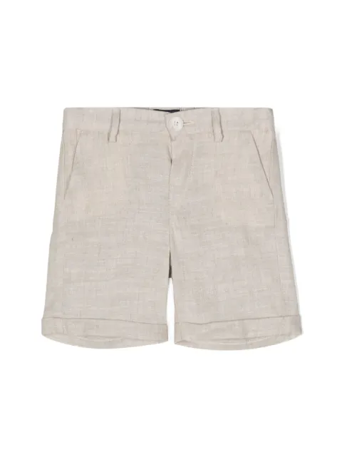 Fay Kids chambray mélange shorts