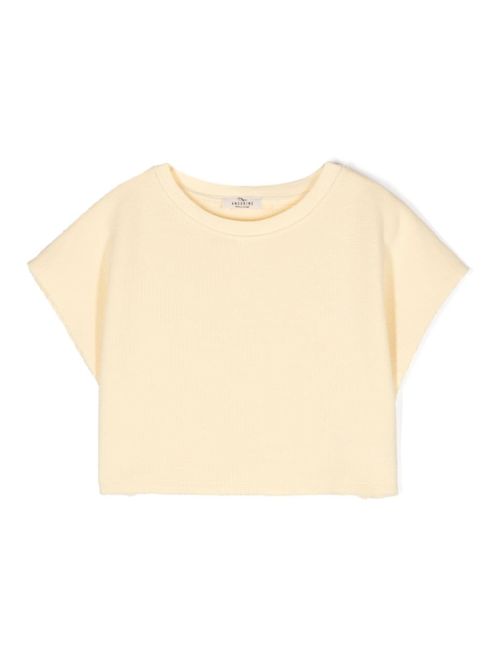 andorine t-shirt en coton à manches courtes - jaune