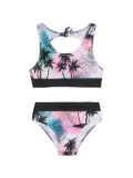 Andorine tropical-print bikini set - Black