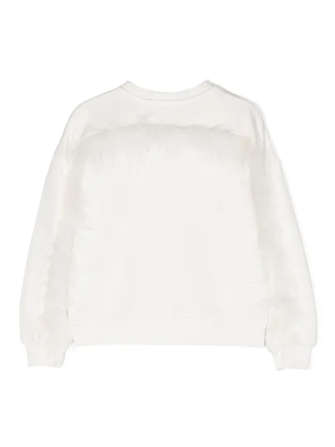 Andorine feather-detail organic cotton sweatshirt
