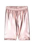 Andorine metallic-finish biker shorts - Pink