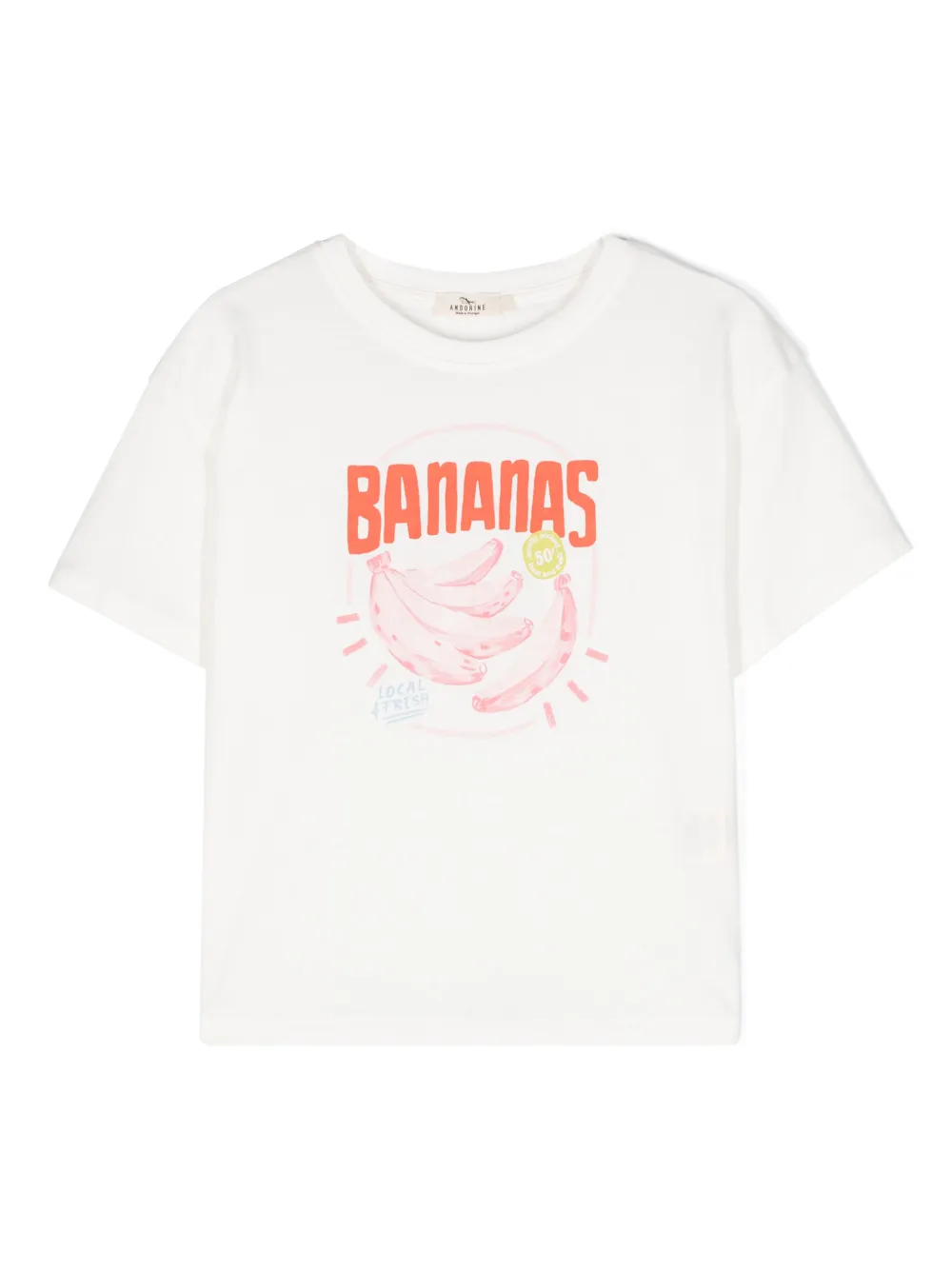 Andorine Kids' Graphic-print Cotton T-shirt In White