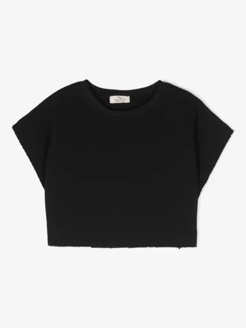 Andorine textured-finish cropped T-shirt