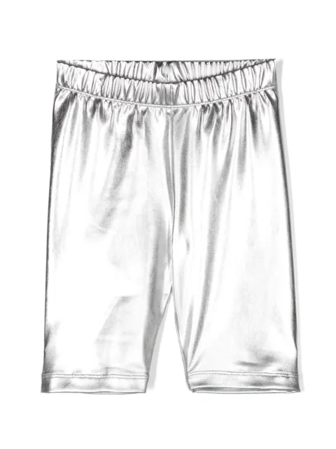 Andorine metallic-finish biker shorts