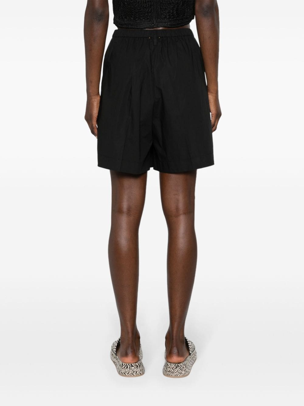 Shop Forte Forte High-waist Bermuda Shorts In Black