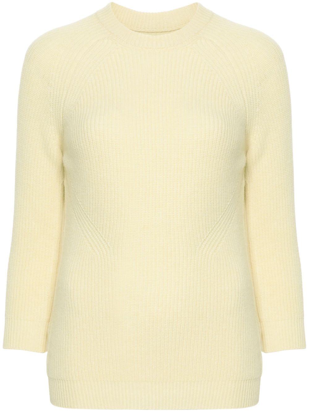 Sa Su Phi Crew-neck Ribbed-knit Jumper In Neutral