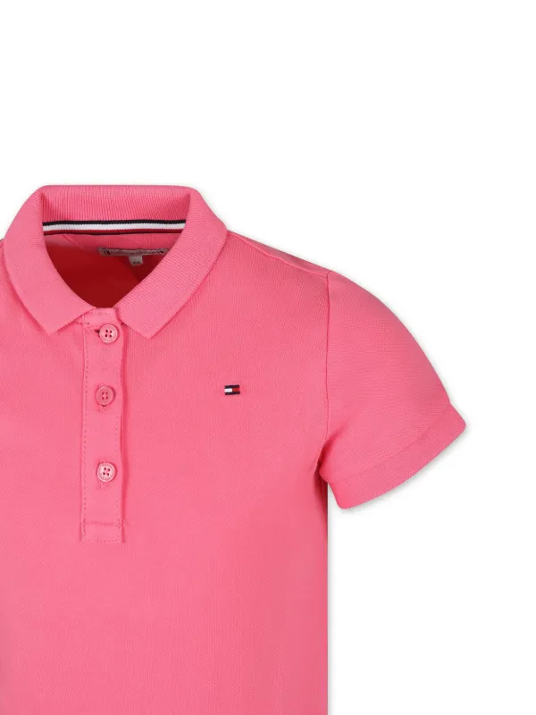 Tommy Hilfiger Junior logo embroidered Polo Dress Pink FARFETCH CA