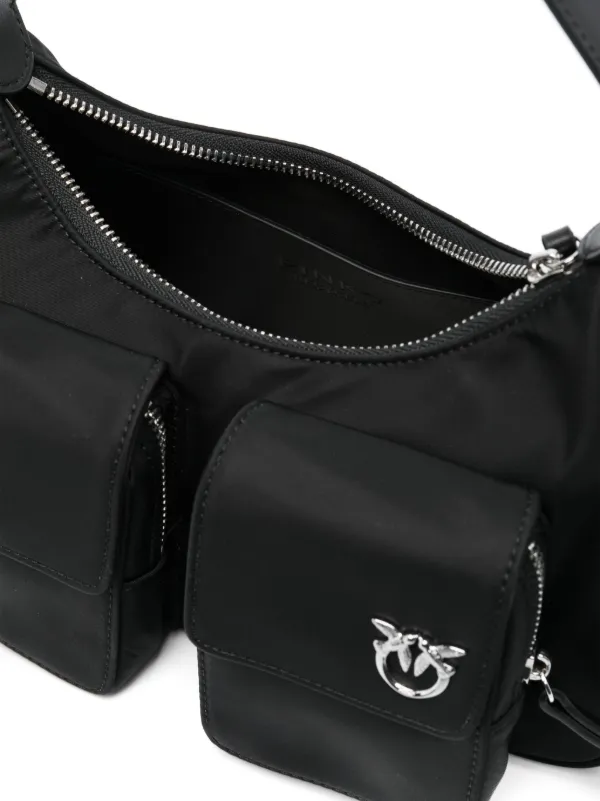 PINKO Cargo logo-plaque Shoulder Bag | Black | FARFETCH JO