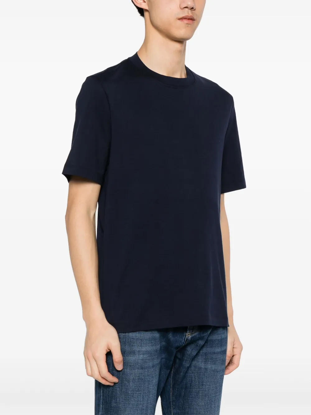 Brunello Cucinelli Katoenen T-shirt met ronde hals Blauw