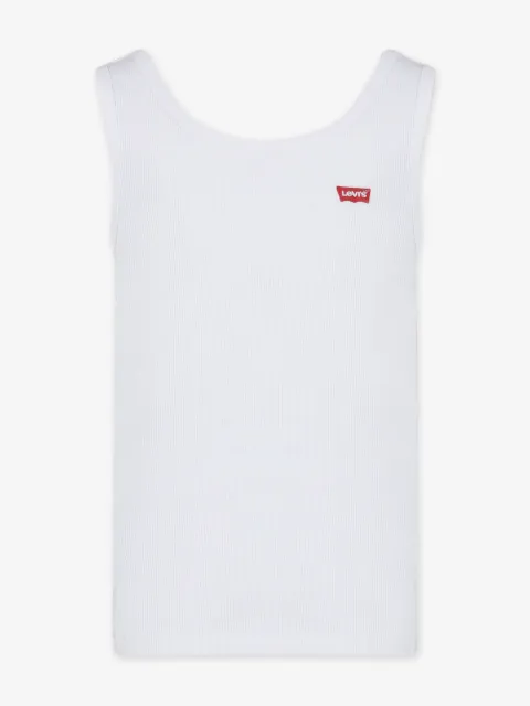 Levi's Kids logo-embroidered fine-ribbed tank top