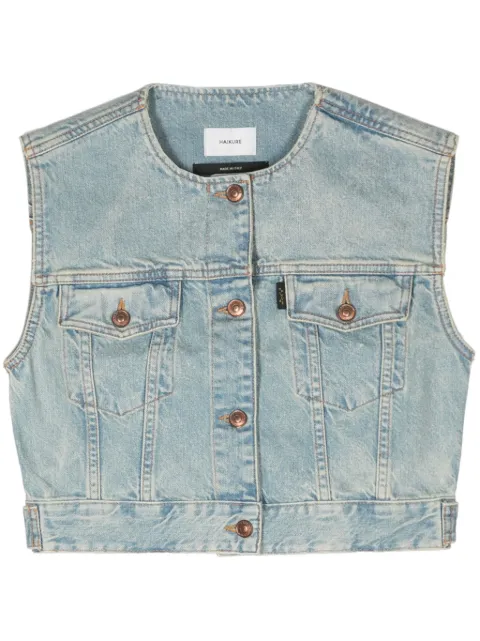 Haikure Judy cropped denim vest