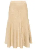 KHAITE Cadence A-line brushed skirt - Neutrals