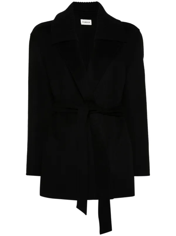Short belted wool coat discount