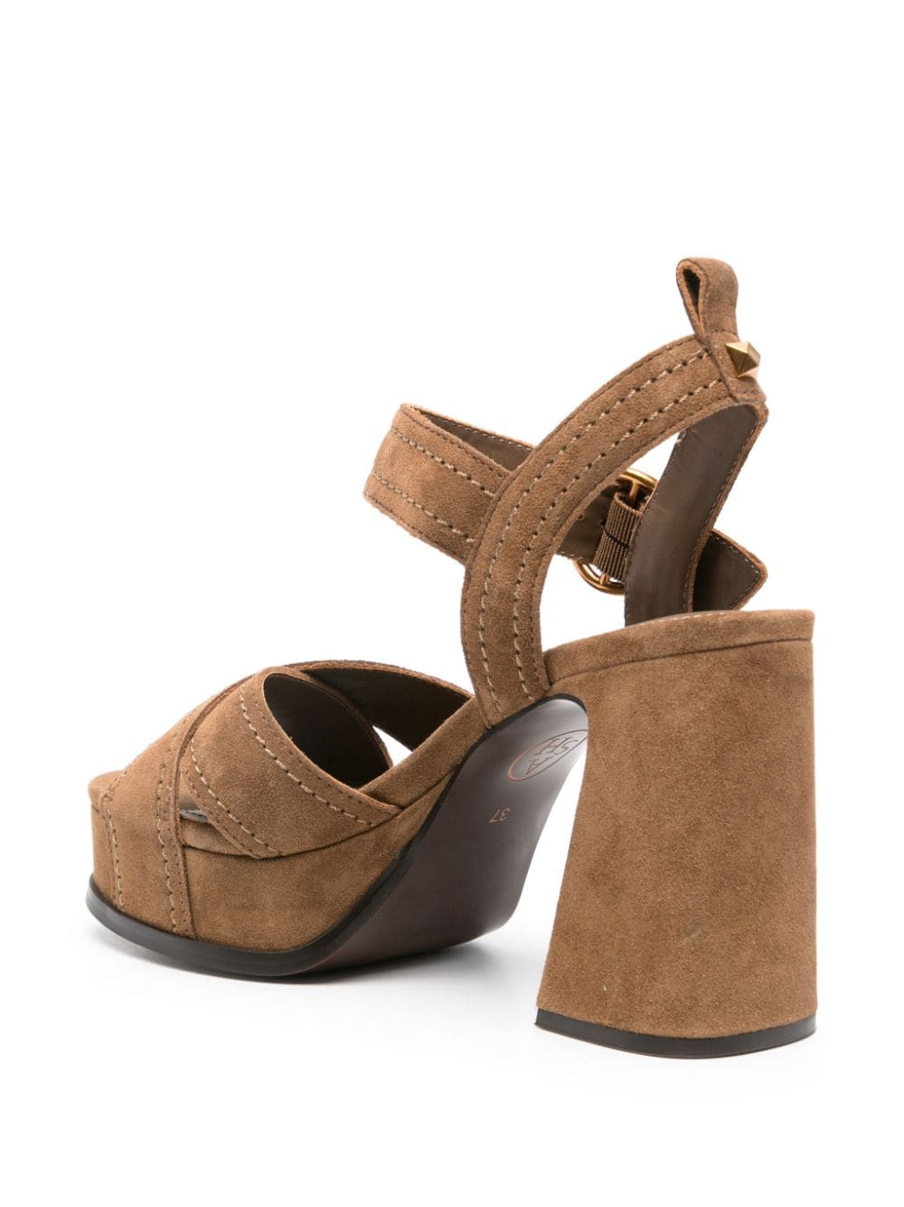 Shop Ash Melany 100mm Sandals In Brown