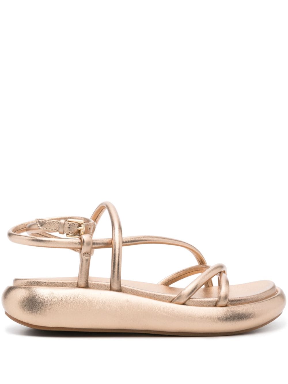 Ash Vice Flat Sandals In Gold