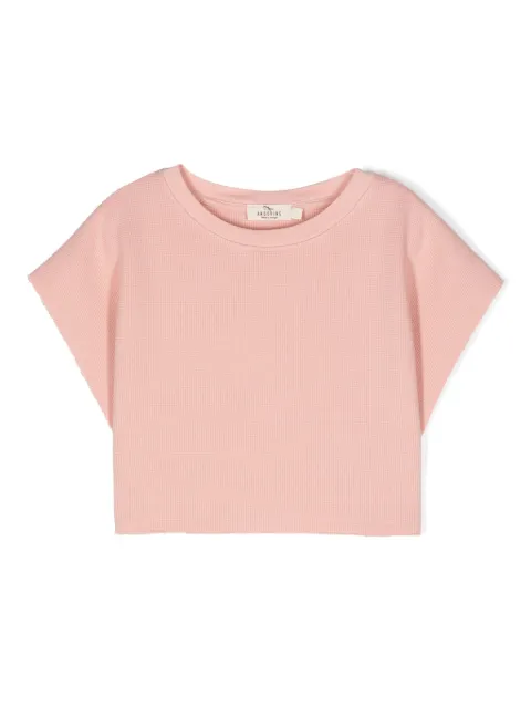 Andorine playera corta con acabado texturizado