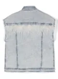 Andorine feather-detail denim vest - Blue