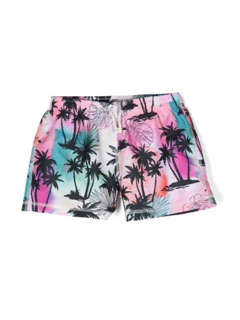 Andorine tropical-print drawstring swim shorts