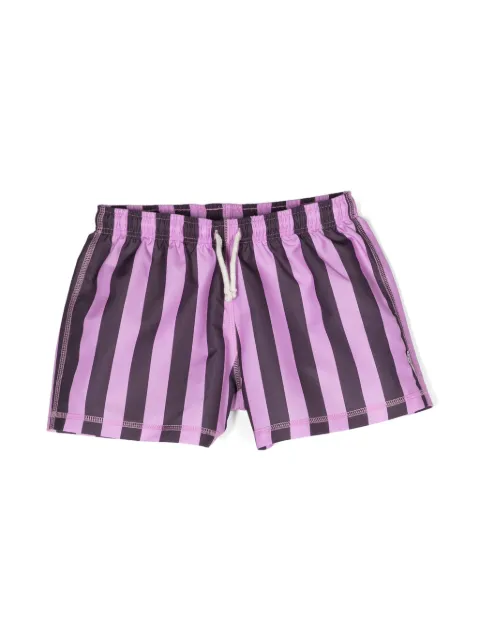 Andorine striped drawstring swim shorts