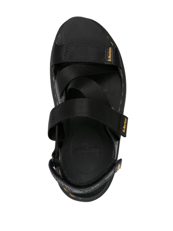 NWT Dr.Martens Black Platform Sandals selling Kimber Logo Strap