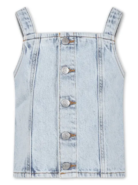 Calvin Klein Kids top de mezclilla sin mangas