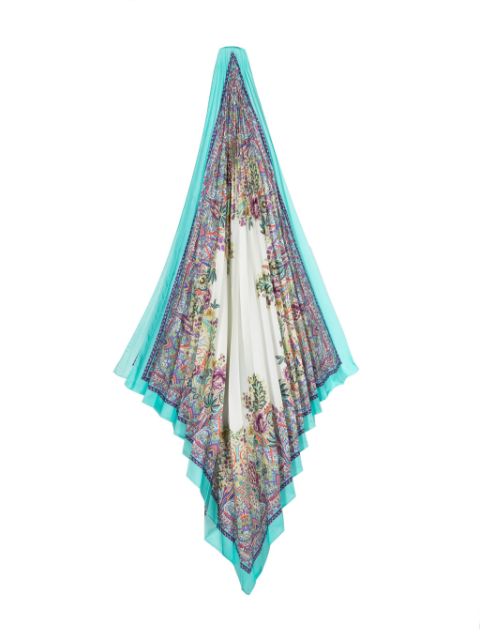 ETRO floral-print pleated silk scarf Women