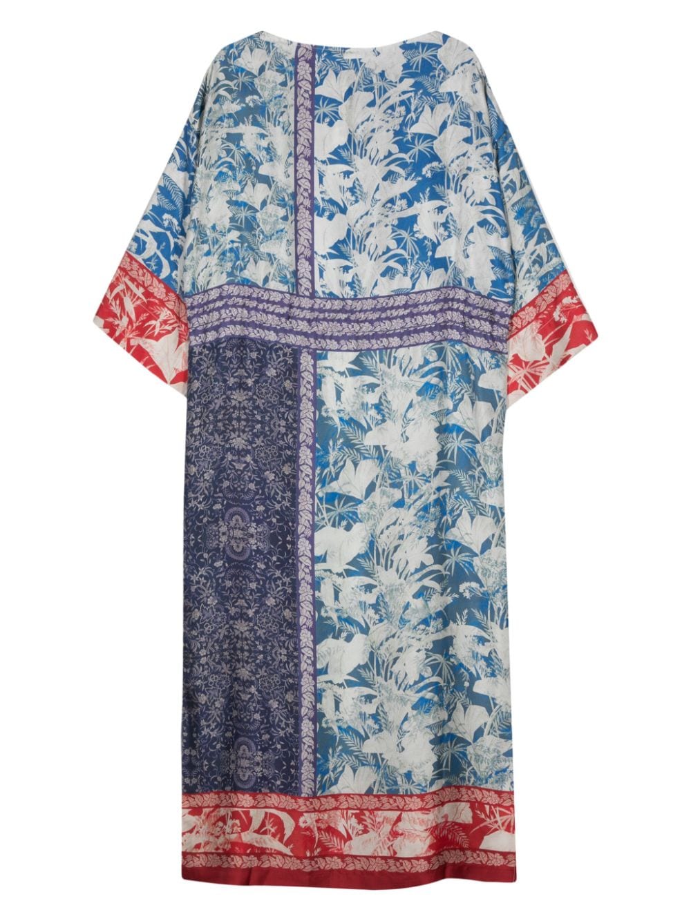 Pierre-Louis Mascia Zijden maxi-jurk met bloemenprint Blauw